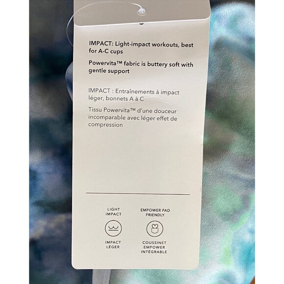 Athleta 531127 Conscious Crop Printed A-C Top Solarize Chrome Blue Women's Small - Picture 8 of 9